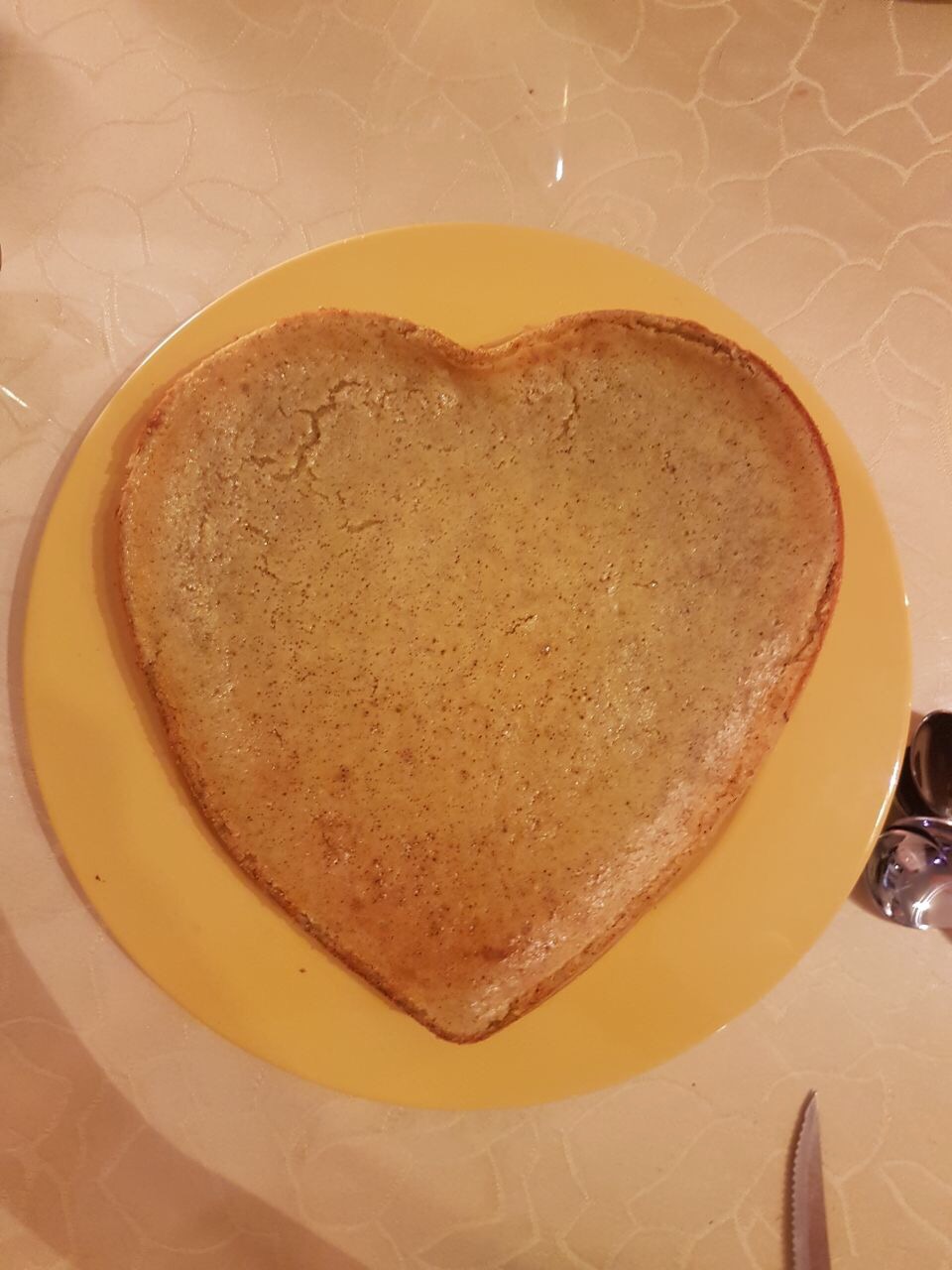 Käsekuchen in Herzform